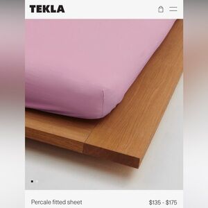 Tekla pink full size fitted sheet & 2 Pillow cases